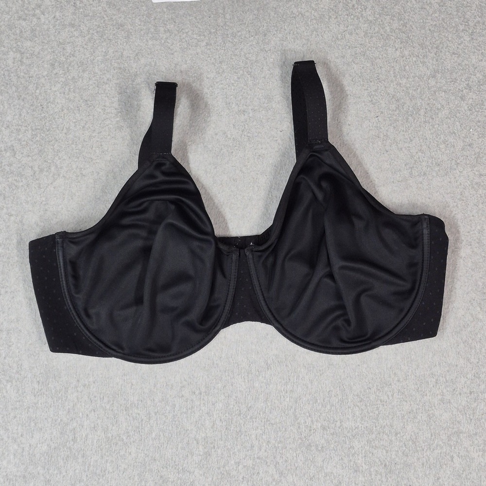 Wacoal Women Bra 40DDD Black Unlined T Shirt Underwired Strap Adjustable